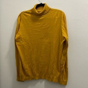 asos Mustard Yellow Long Sleeve Knit Turtleneck Size M